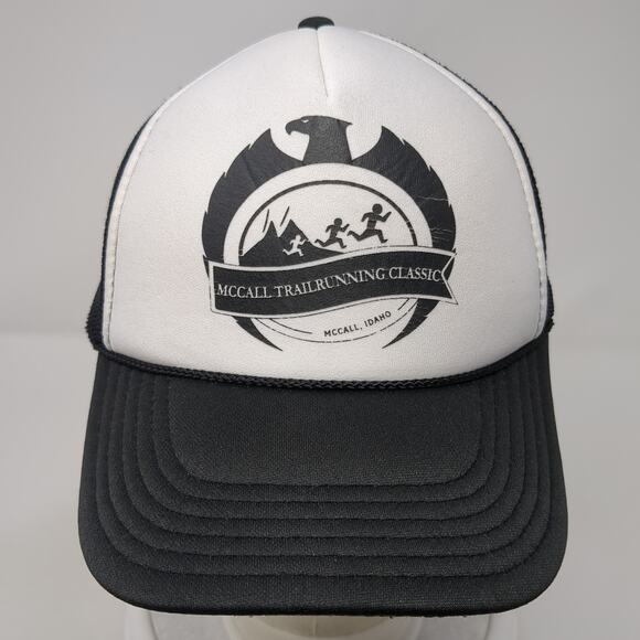 McCall Trailrunning Classic Idaho Snapback Trucker Hat Black One Size Otto - Picture 2 of 9